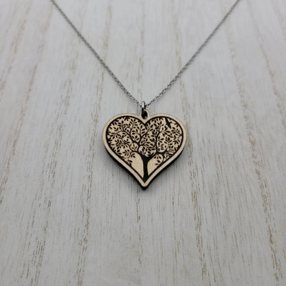 Tree Heart Necklace - 4 Arrows Creations