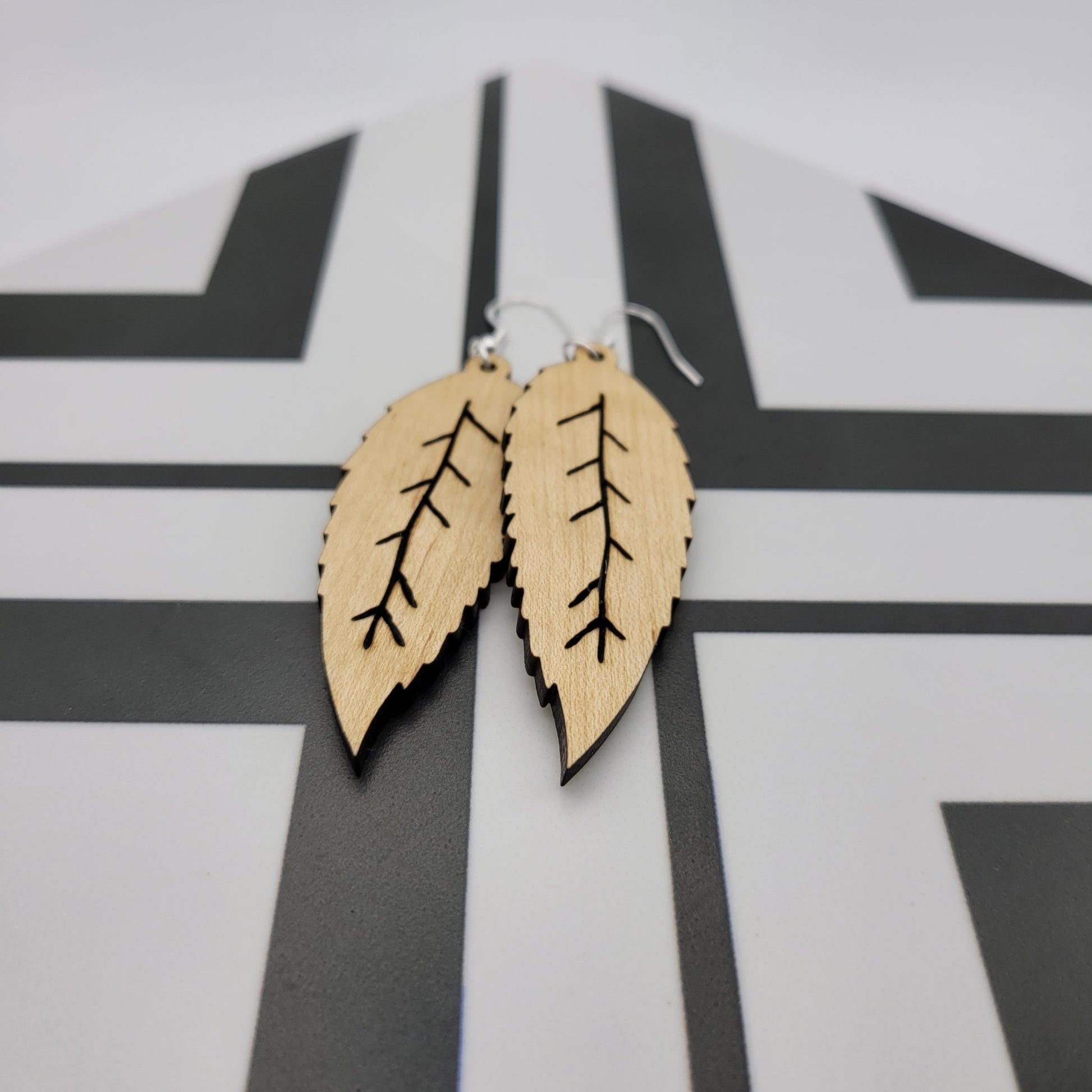 Triparna Wood Earrings - 4 Arrows Creations