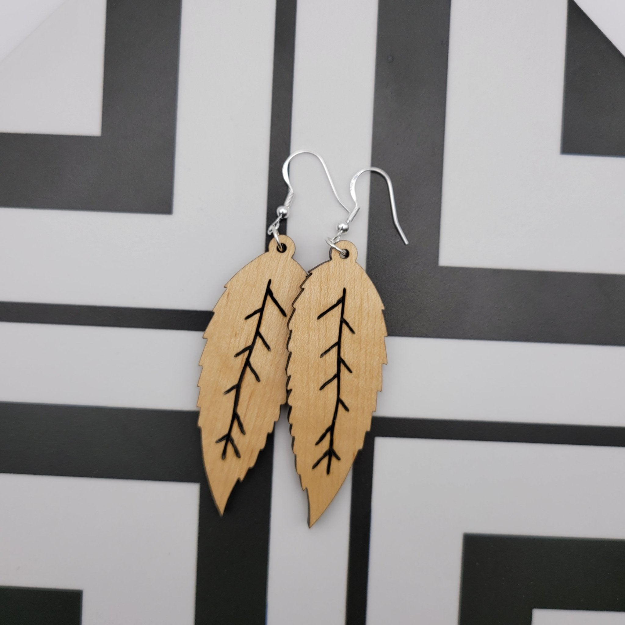 Triparna Wood Earrings - 4 Arrows Creations