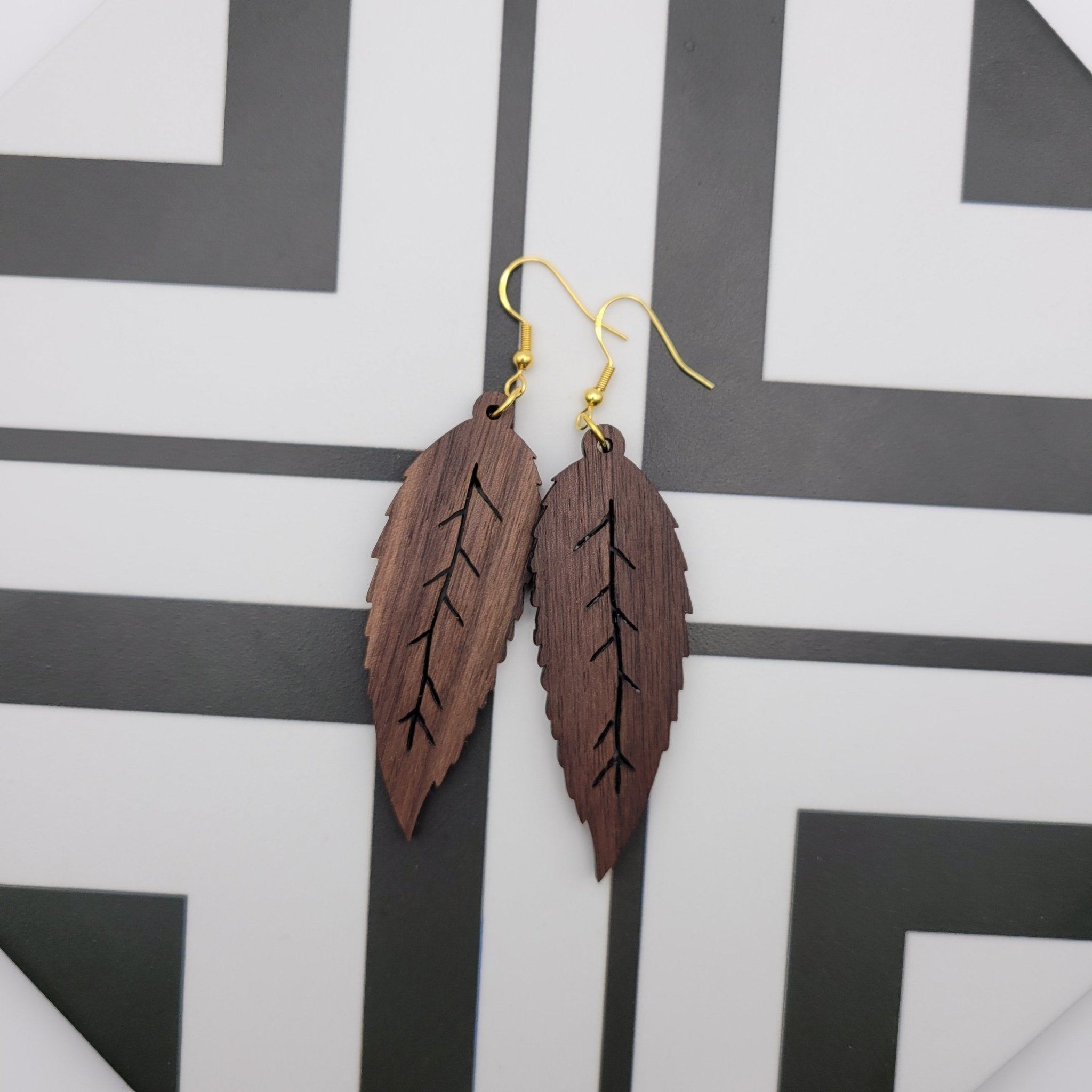 Triparna Wood Earrings - 4 Arrows Creations