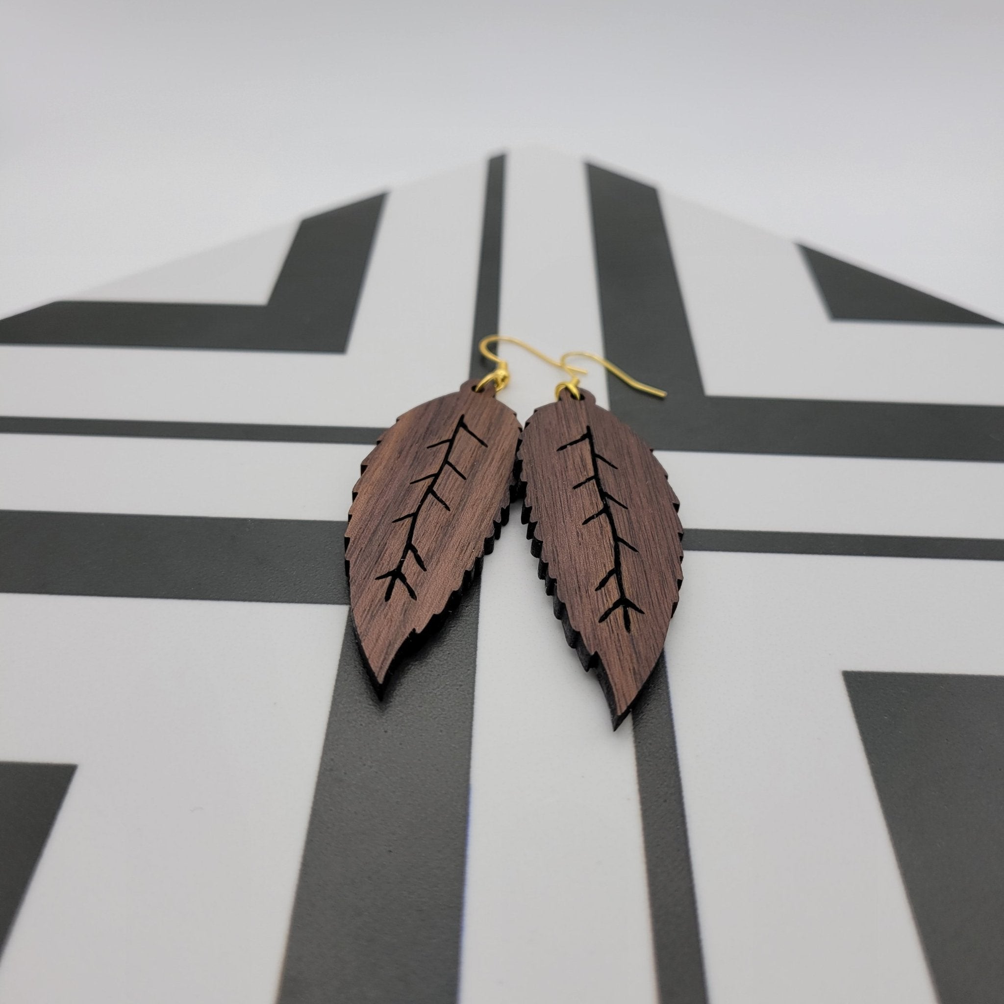 Triparna Wood Earrings - 4 Arrows Creations