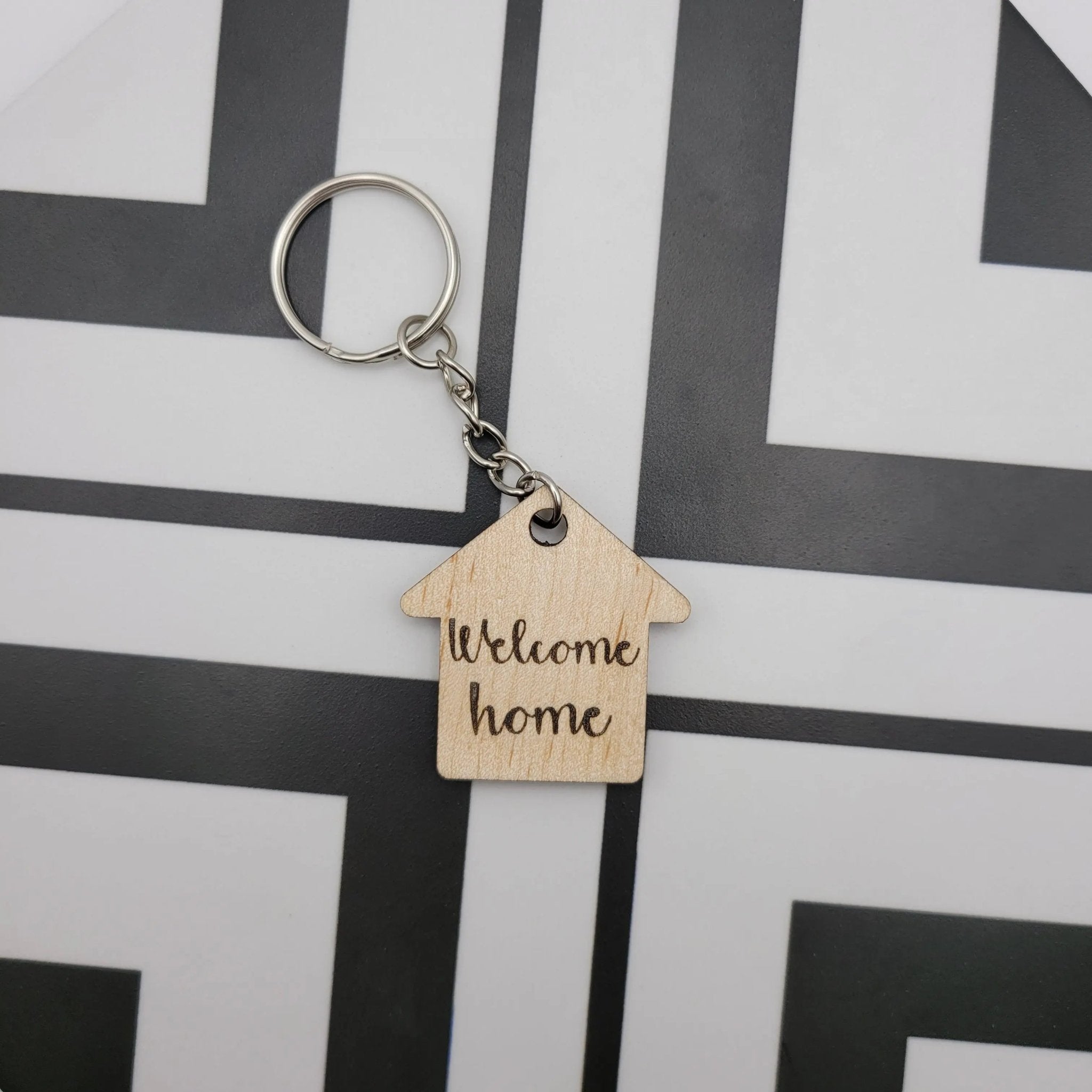 Welcome Home House Keychain - 4 Arrows Creations